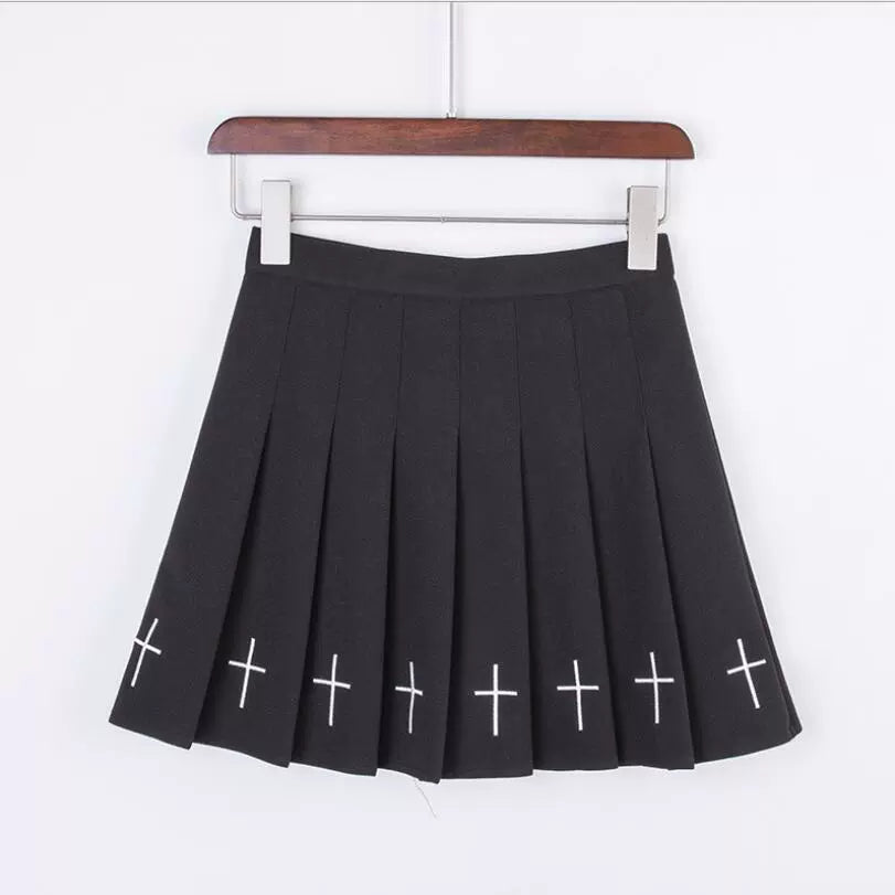 Void Ruffle  Gothic Street Pleat Skirt