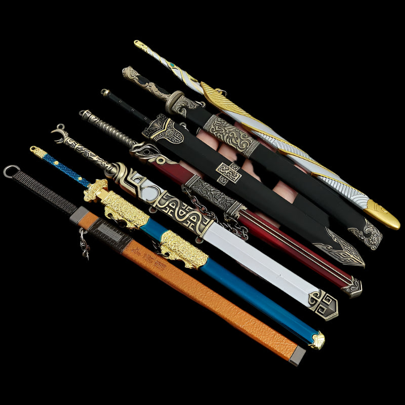 Thirteen Toy Blades of Legend Ancient Style Mini Metal Sword Model Gift Box Set