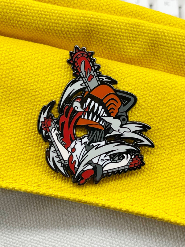 Chainsaw Man Character Brooch Set  Power, Aki Hayakawa & Squad Metal Pins Badge for Bag Decoration & Collection