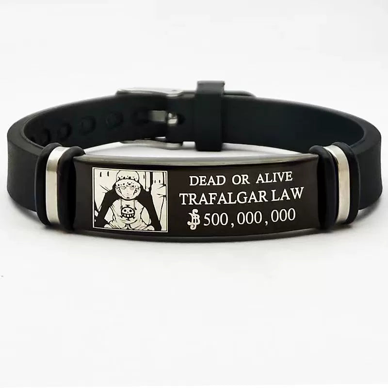 One Piece Silicone Bracelet  Luffy, Zoro, Devil Fruit & Logo Vintage Anime Wristband