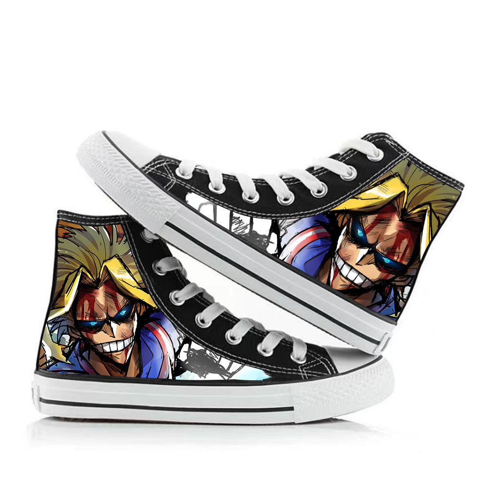My Hero Academia High-Top Canvas Shoes  Anime Graffiti Style for Men, Women & Couples