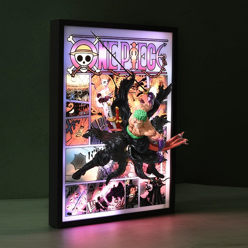 One Piece Legends 3D Stereo Light Frame  Luffy, Zoro, Sanji, Nami, Ace & More