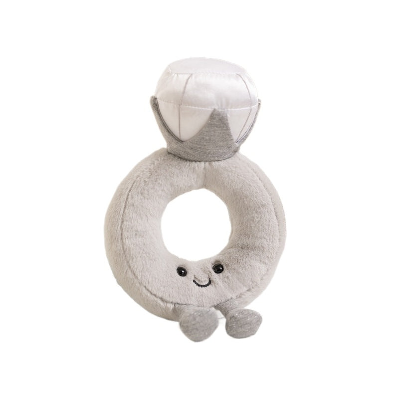 Valentine's day engagement ring rose bouquet doll cute plush toy confession