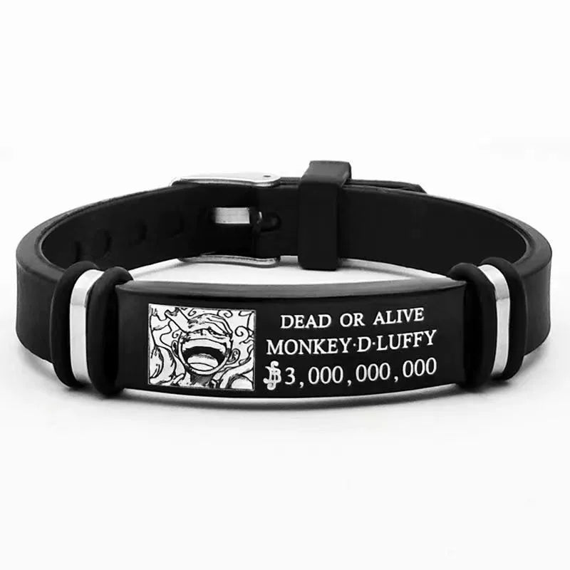 One Piece Silicone Bracelet  Luffy, Zoro, Devil Fruit & Logo Vintage Anime Wristband