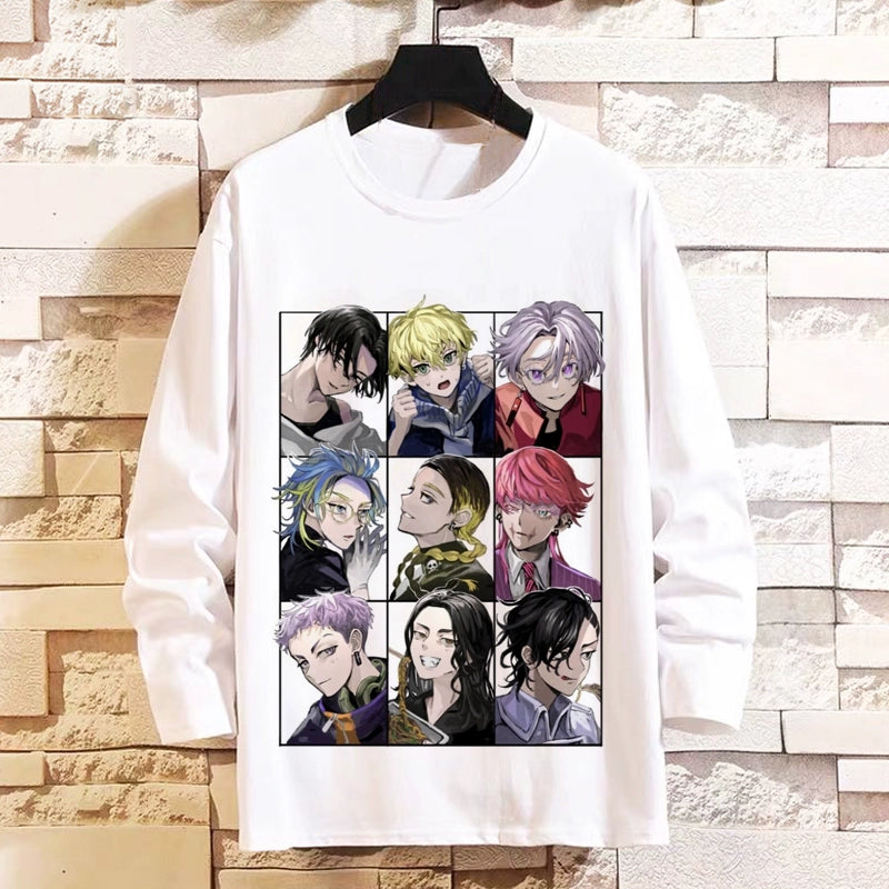Tokyo Revengers Anime Long-Sleeved T-Shirt Mikey Manjiro Way of Rebirth Teen Boys and Girls Autumn Clothes