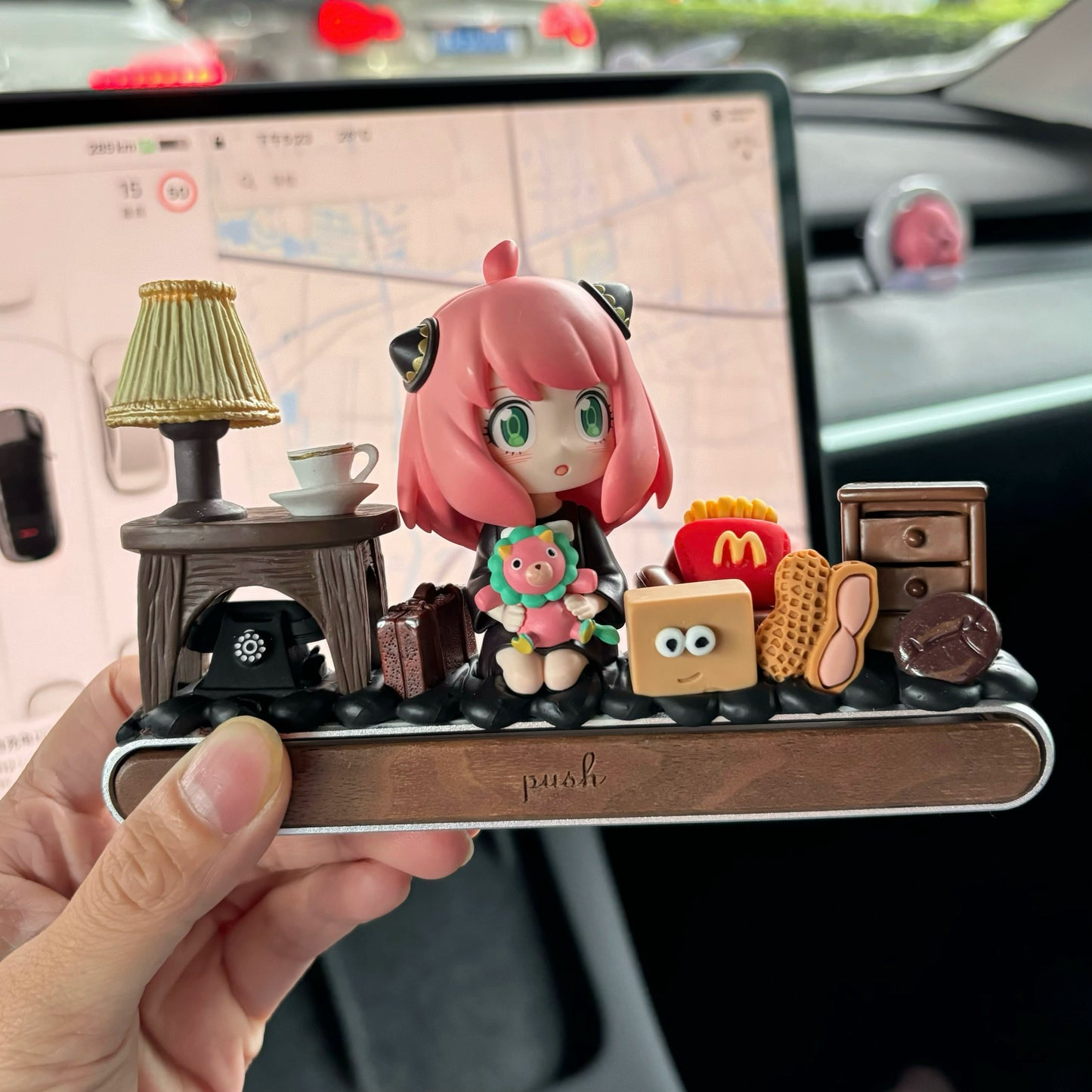 Anya Parking Plate Car Ornament  Spy x Family Moving Car Gift for Anime Fans