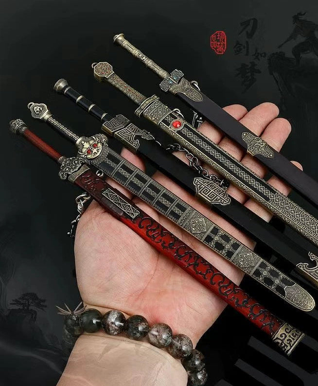 Thirteen Toy Blades of Legend Ancient Style Mini Metal Sword Model Gift Box Set
