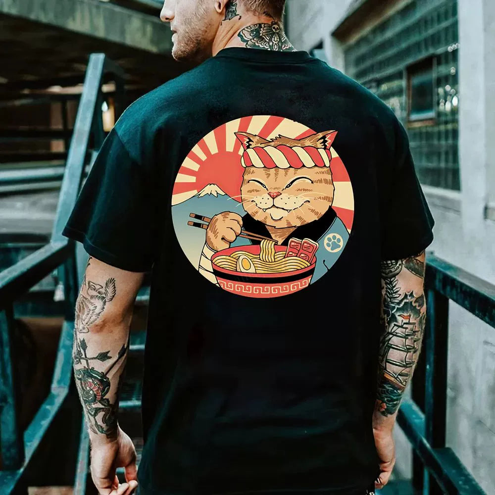 Neko Ronin  Samurai Cat Outdoor Tee