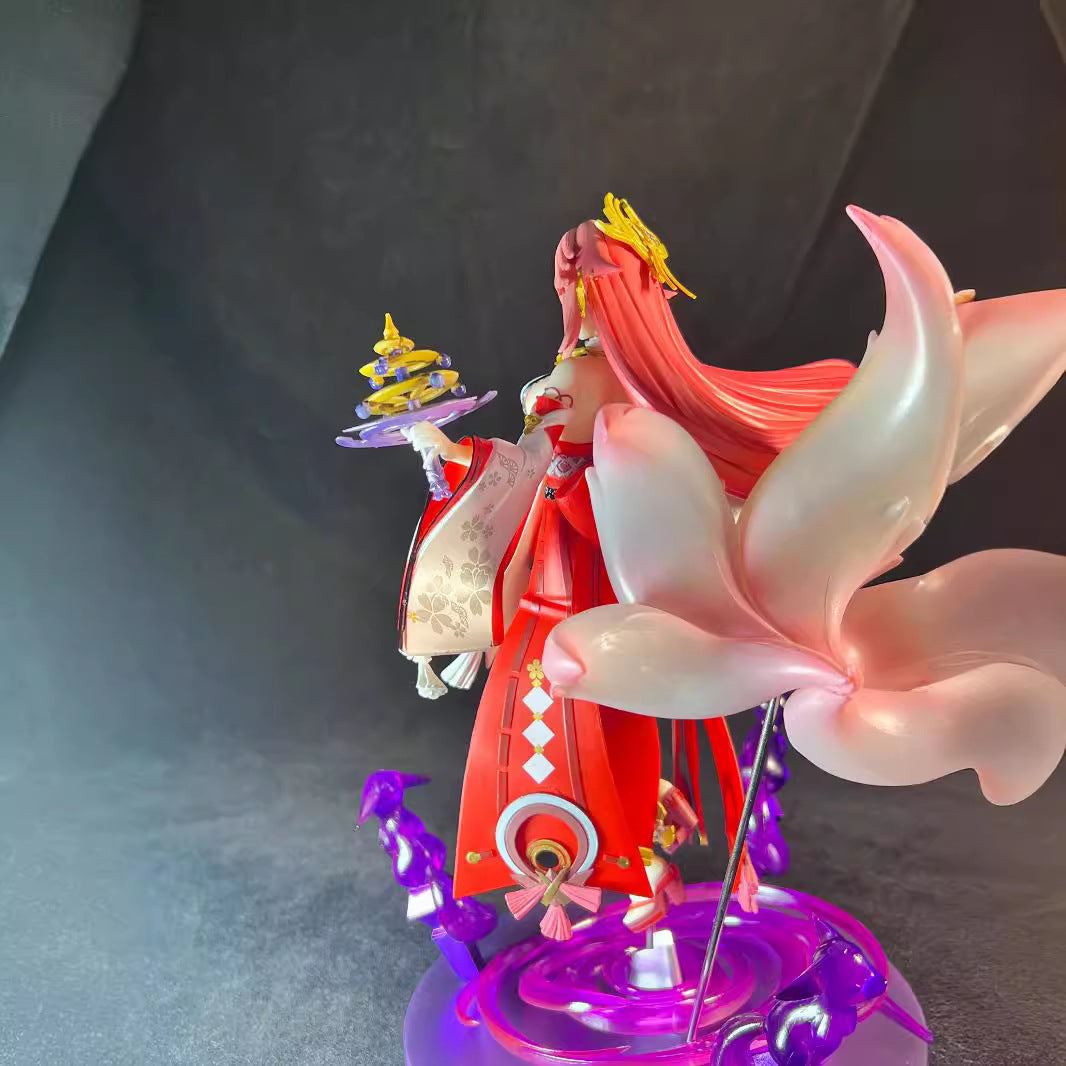 Yae Miko Fox Spirit Shrine GK Figure  Pretty Girl Anime Model Ornament