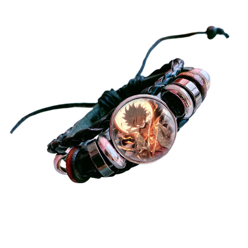 One Piece Charm Bracelet  Luffy, Zoro, Ace & Sanji Custom Gift for Anime Fans
