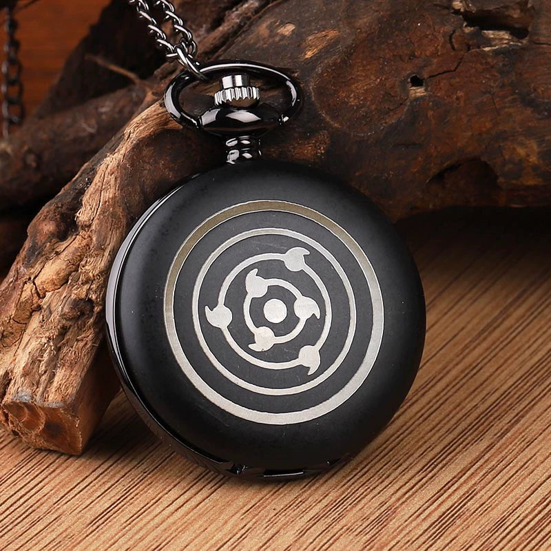Naruto Watch Kakashi Necklace Pocket Watch Pendant Kaleidoscope Sharingan Wood Leaf Anime Peripheral Accessory