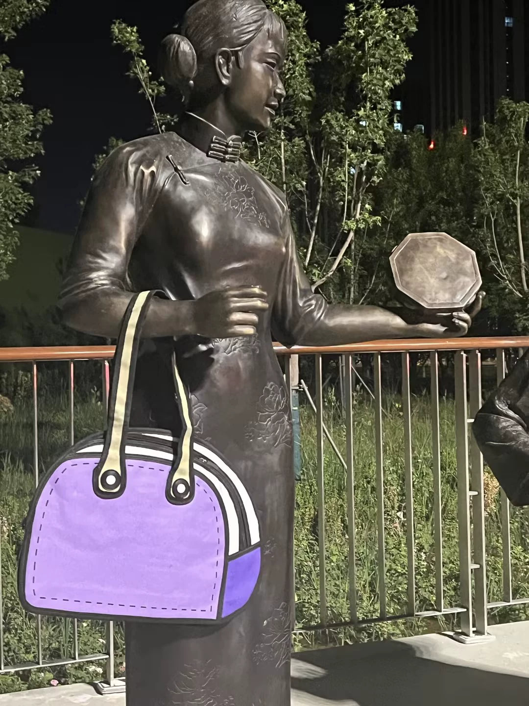 2D Cartoon Crossbody Bag  Cute Stereoscopic Anime-Style Satchel