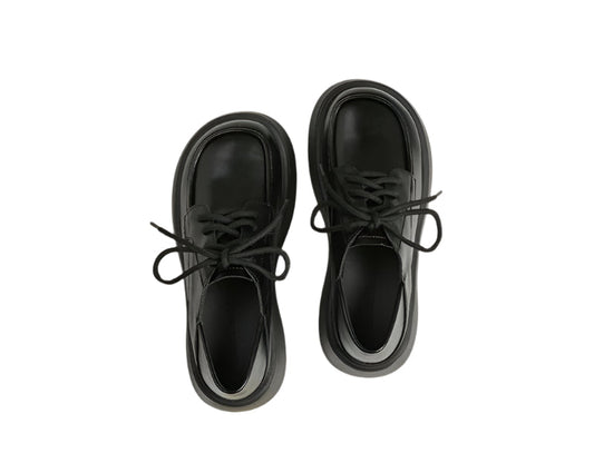 British Style Platform Leather Loafers – JK-Inspired College Girl Vibes