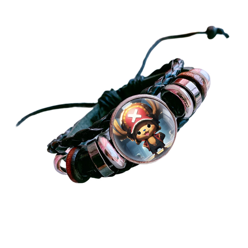 One Piece Charm Bracelet  Luffy, Zoro, Ace & Sanji Custom Gift for Anime Fans