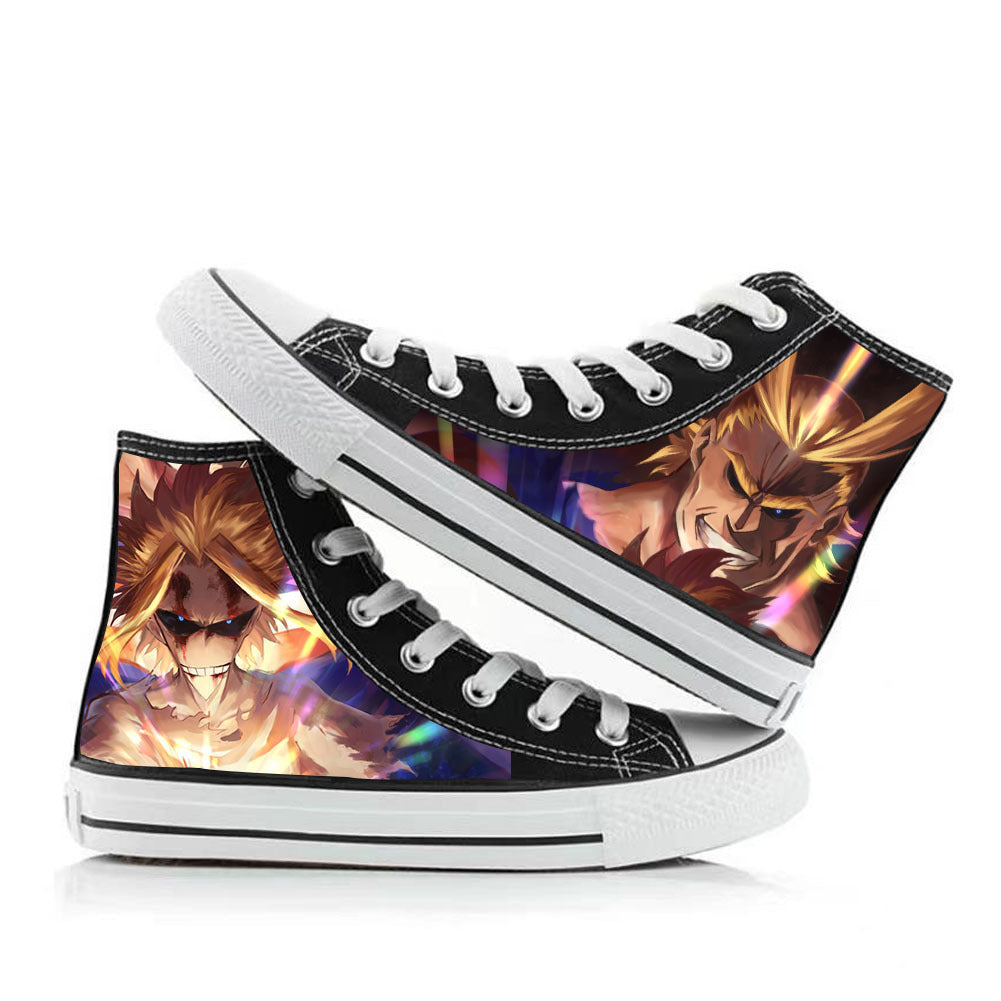 My Hero Academia High-Top Canvas Shoes  Anime Graffiti Style for Men, Women & Couples
