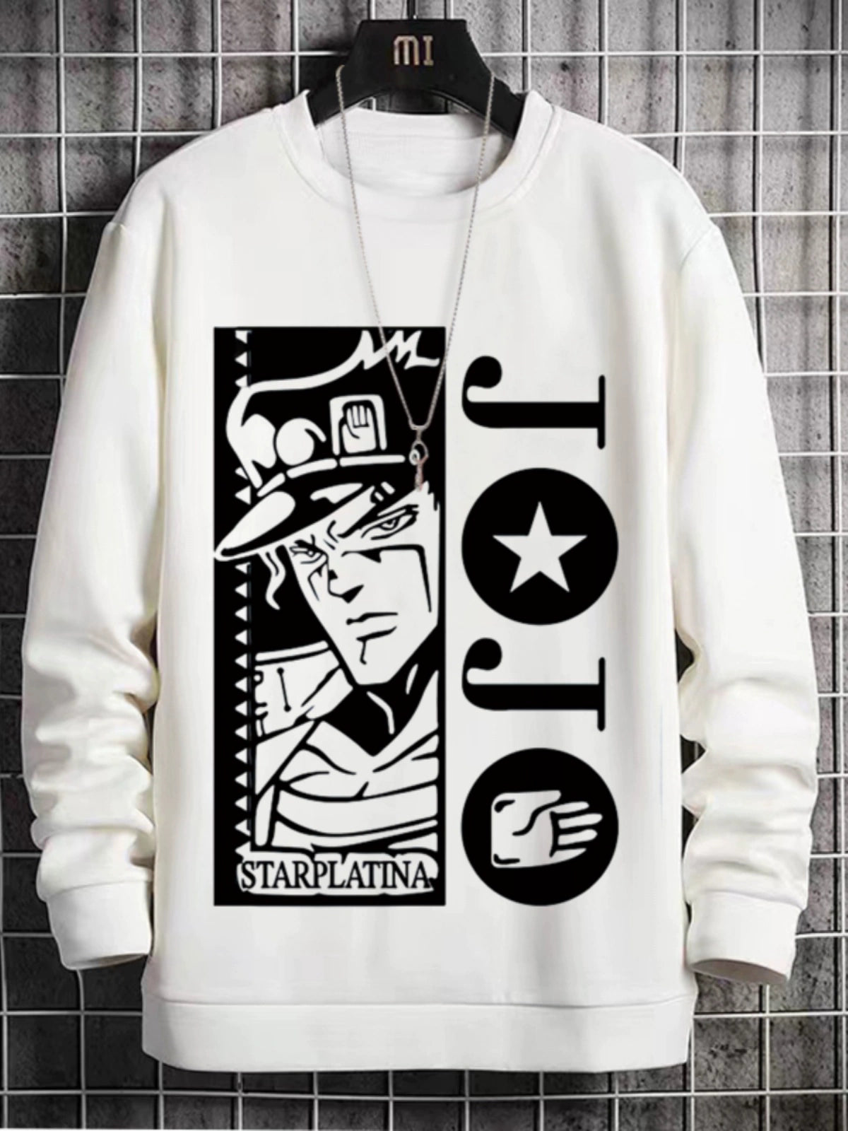New Sweatshirt Male JOJO'S Bizarre Adventure Two-Dimensional Anime Round Neck Fleece Dress Casual Print Shirt Autumn and Winter