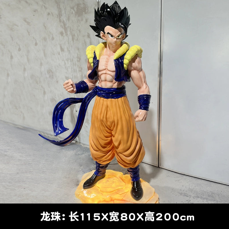 Saiyan Uprising Floor Sculpture  2M Handmade Anime Display for E-Sports Bars & Collectors