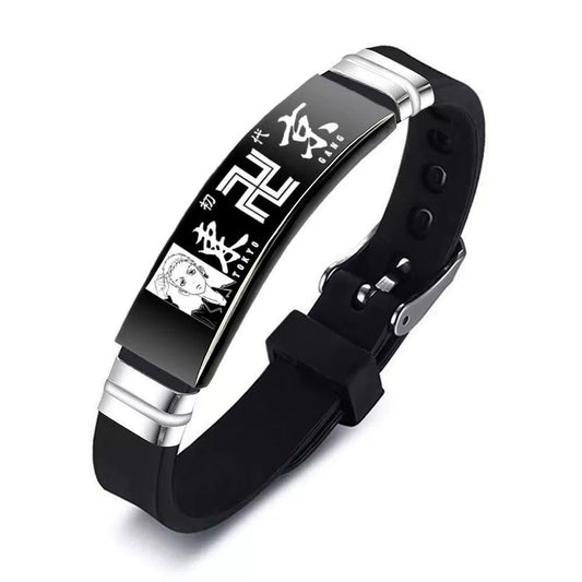 Tokyo Manji Spirit  Stainless Steel Silicone Bracelet