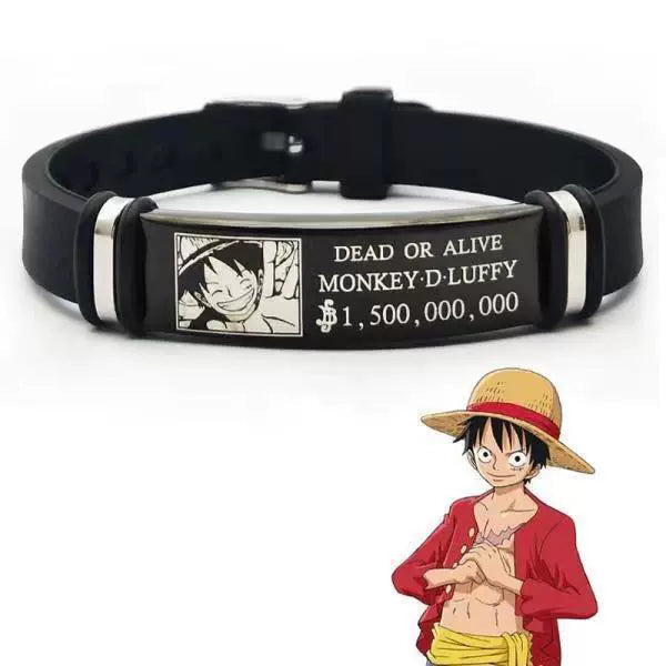 One Piece Silicone Bracelet  Luffy, Zoro, Devil Fruit & Logo Vintage Anime Wristband