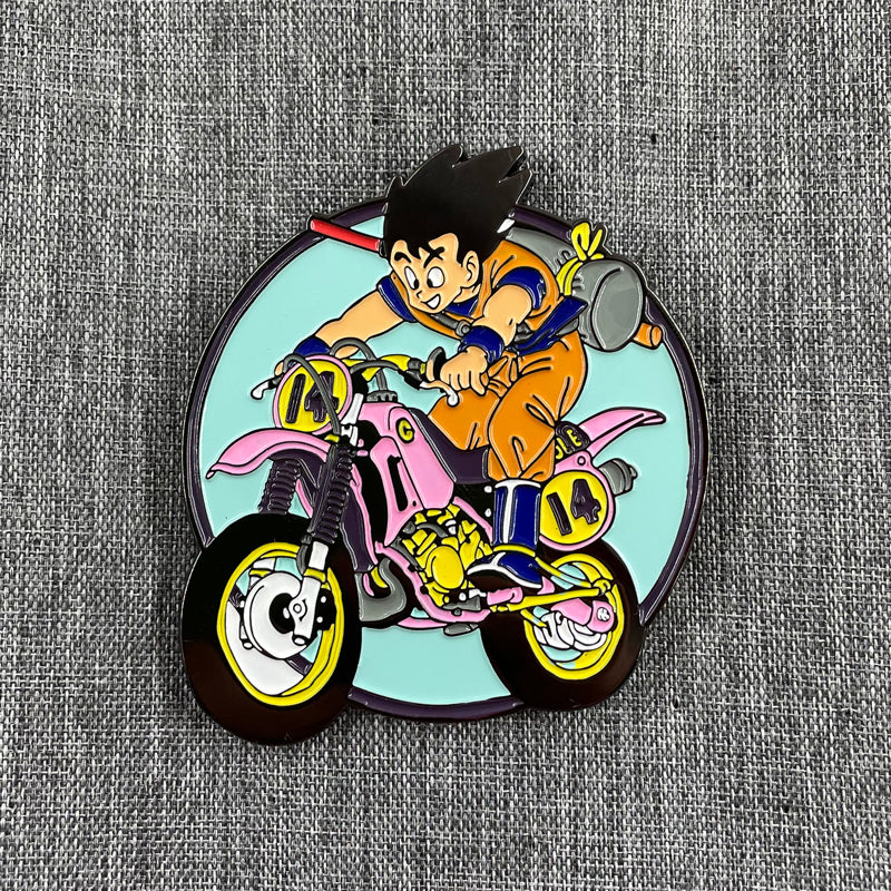 Dragon Ball Wukong Metal Brooch  Anime Badge for School Bag.
