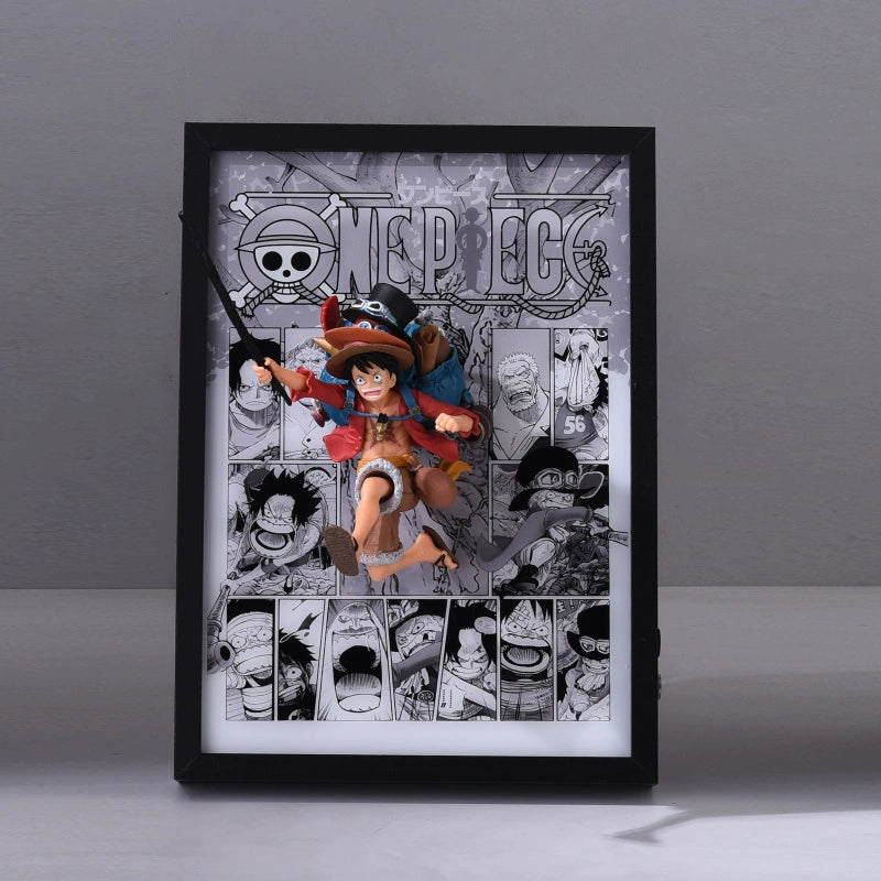 One Piece Trio Burst 3D Art  Luffy, Ace & Sabo Brotherhood Wall Decor