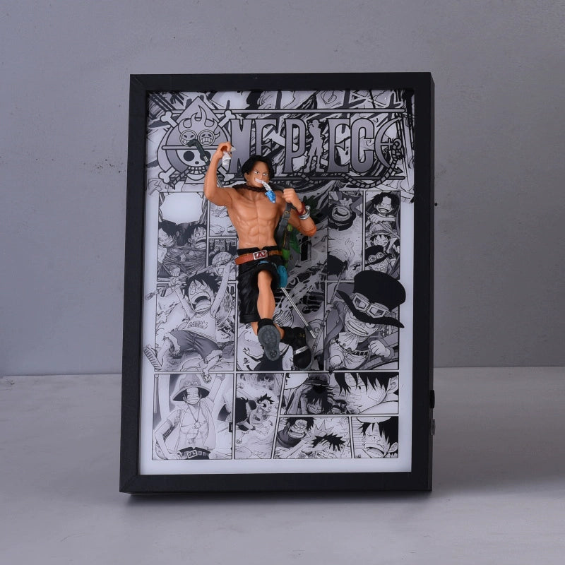 One Piece Trio Burst 3D Art  Luffy, Ace & Sabo Brotherhood Wall Decor