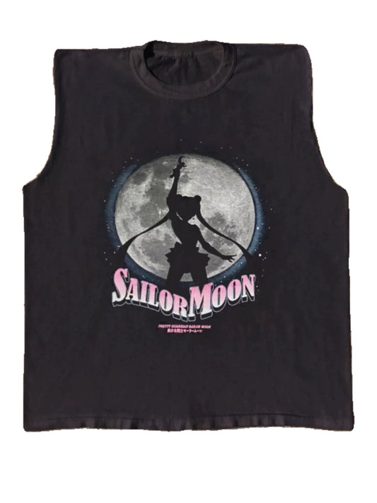Outer Senshi Mode  Pluto x Saturn Chopped Sleeve Tee