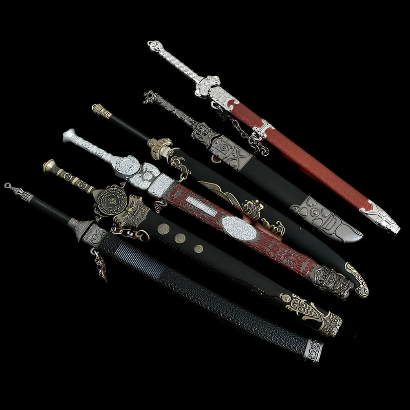 Thirteen Toy Blades of Legend Ancient Style Mini Metal Sword Model Gift Box Set