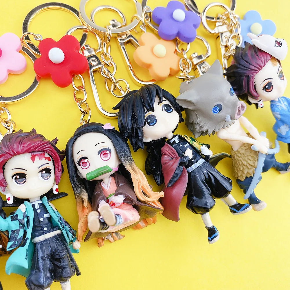 Demon Slayer Key Chain Doll Keychain Pendant Backpack Hangings