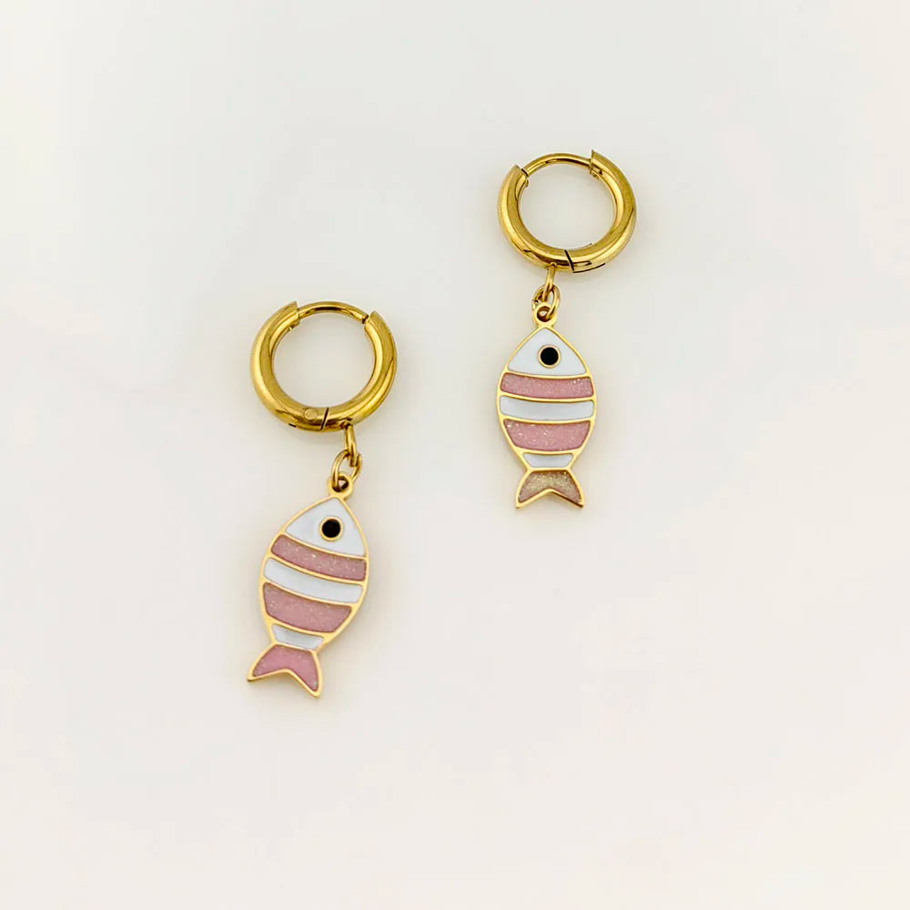 Fish Hoop Earrings