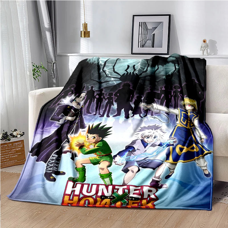 HUNTER X HUNTER Throw Blanket Anime Soft Cover Lightweight Warm Blankets