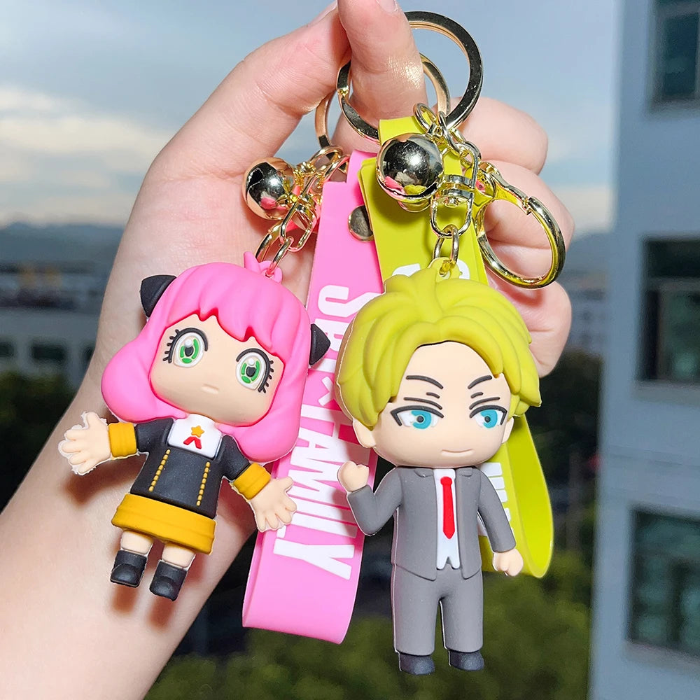 Anime SPY×FAMILY Keychain Loid Forger Anya Forger Yor Forger Action Figures Keyring