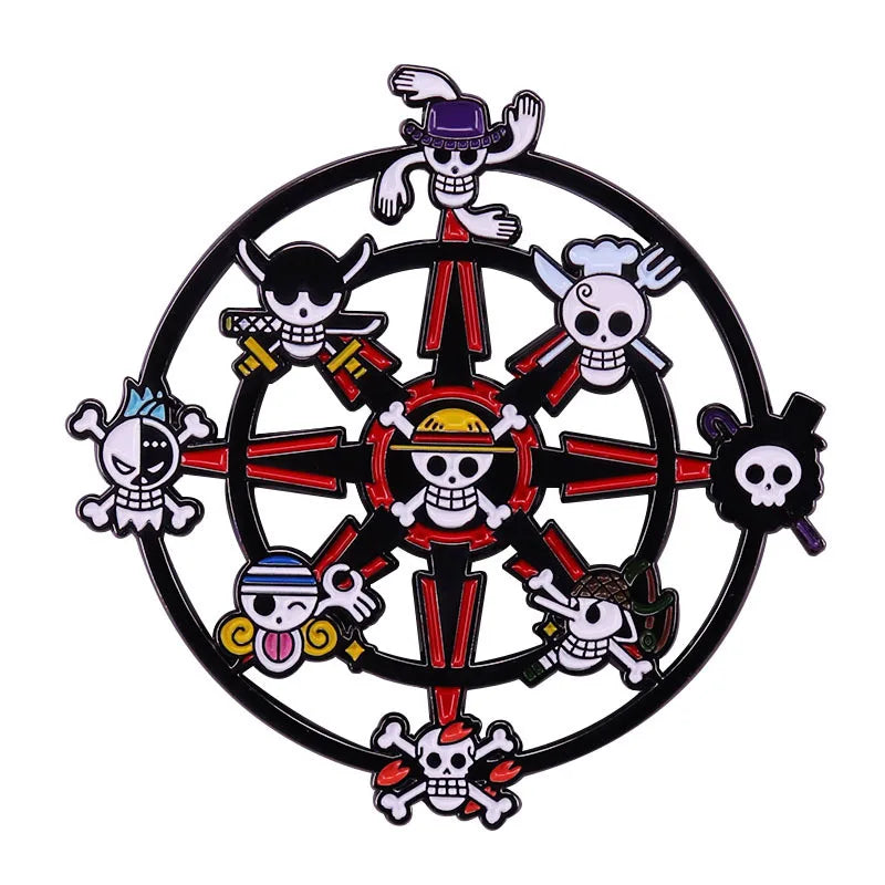 Pirate Emblem Pins: Luffy & Law Edition
