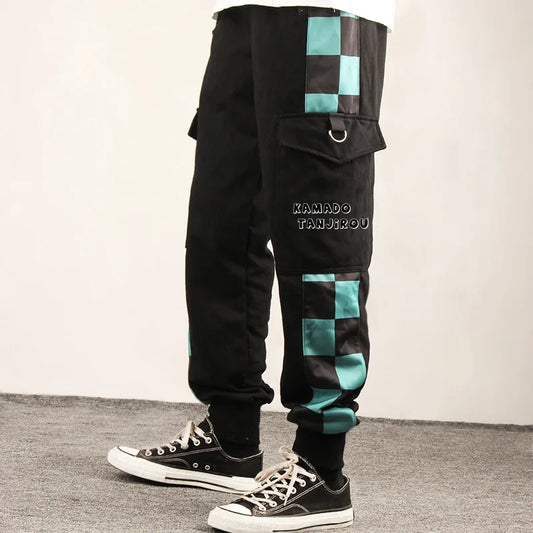 Anime Overalls Kamado Tanjirou Agatsuma Zenitsu Tomioka Giyuu Sweatpants Casual Cargo Pants Fashion Unisex