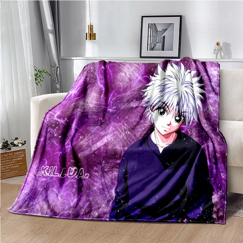 HUNTER X HUNTER Throw Blanket Anime Soft Cover Lightweight Warm Blankets