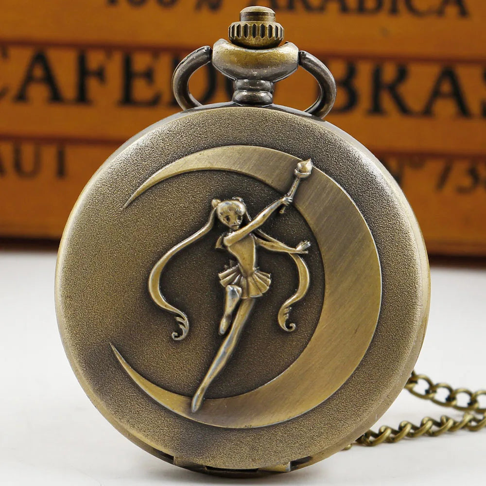 Cartoon Sakura Anime Japanese Anime Quartz Pocket Watch