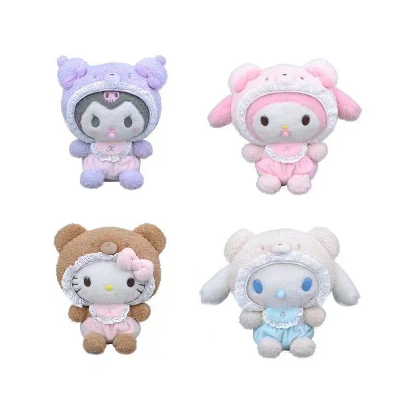 Sanrio Plush Kawaii Hello Kitty My Melody Room Decor Kuromi Plushie Cinnamoroll Doll Plush Keychain