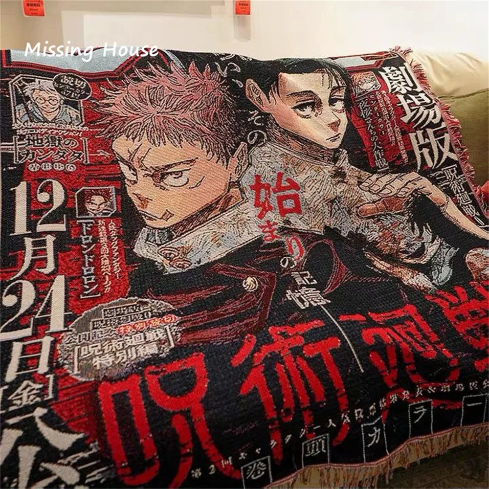 Anime juju Throw Towel Woven Blanket Tapestry