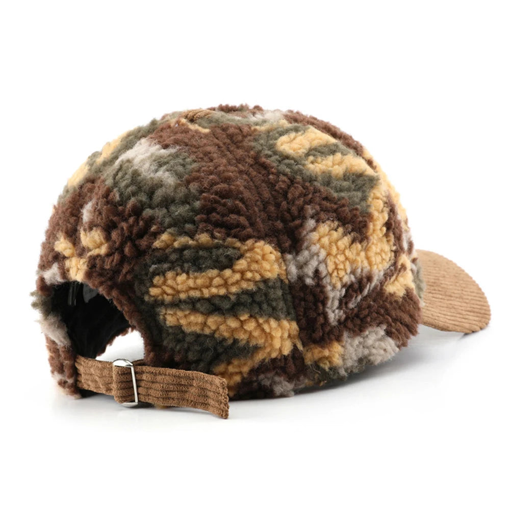 FS Luxury Brand Corduroy Baseball Caps For Men Brown Green Camouflage