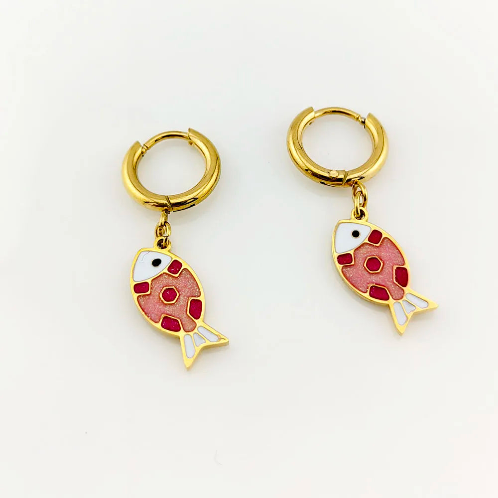 Fish Hoop Earrings