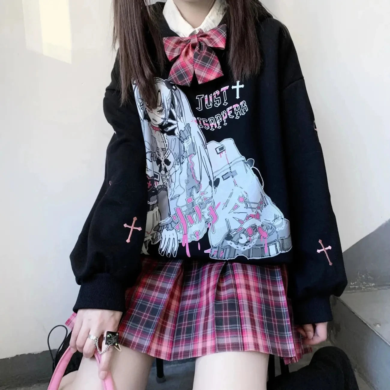 Harajuku Oversized Female Graphic Anime Hoodie Women Tops