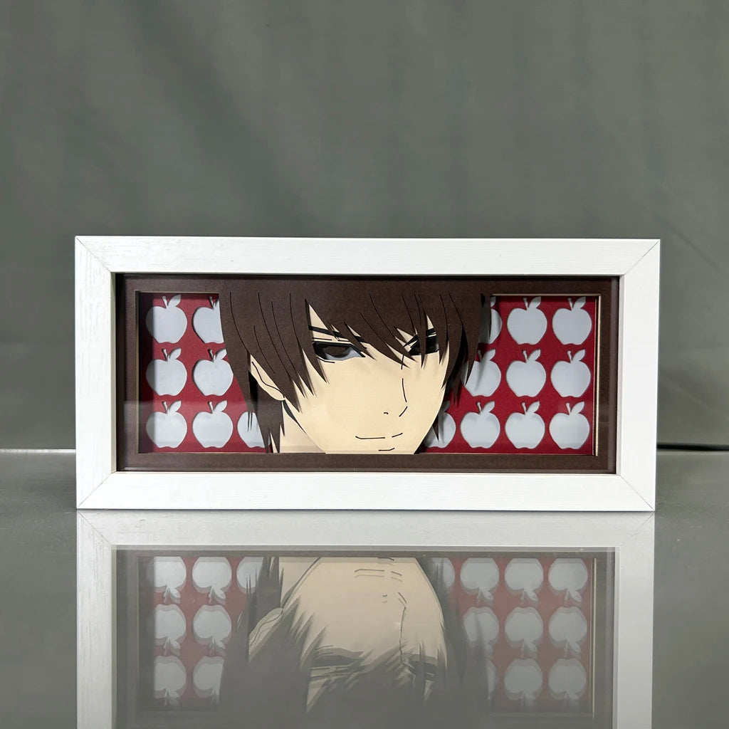 Paper Cut Anime Light Box Anime Death Note Light Yagami for Bedroom Decoration