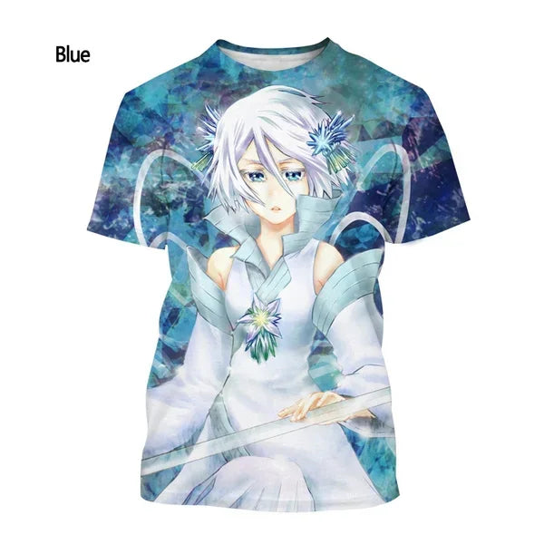 Casual Short-sleeved T-shirt Fashion Men's and Women's Japanese Anime BLEACH Printing T-shirt