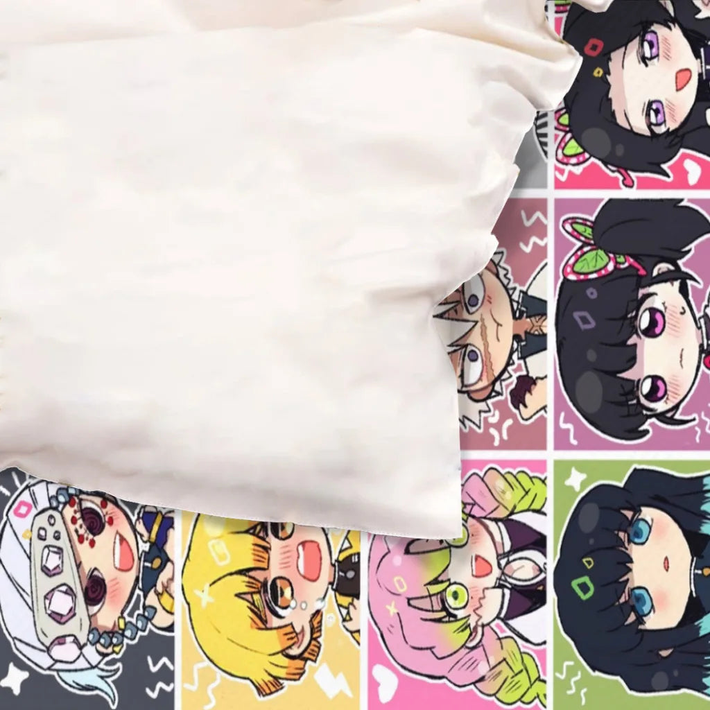 Demon Slayer Graphic Anime Bed Sheets Set  Comforter Quilt Cover Duvets Single Bedding