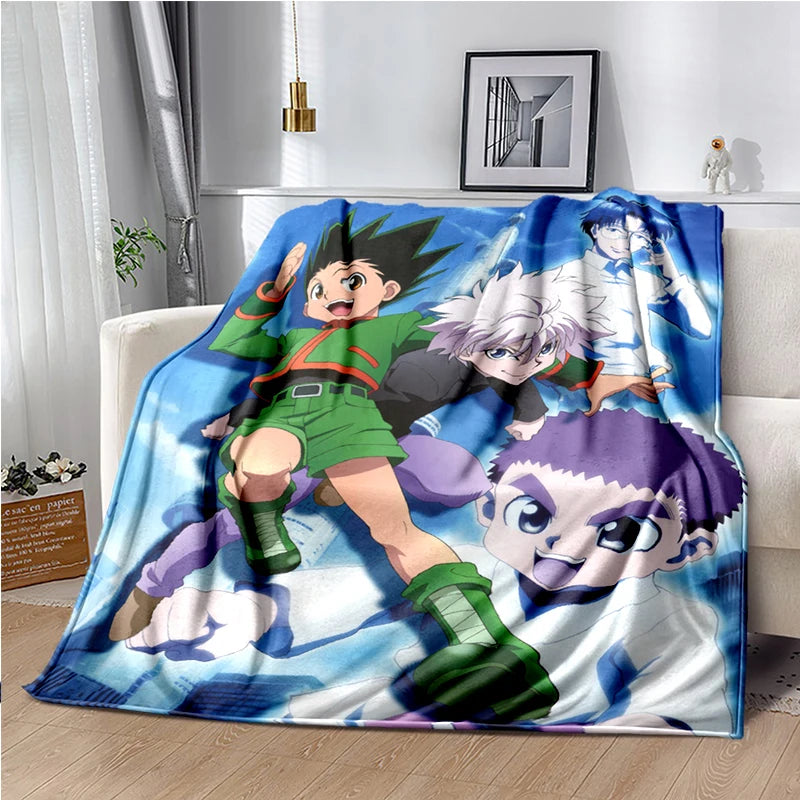 HUNTER X HUNTER Throw Blanket Anime Soft Cover Lightweight Warm Blankets