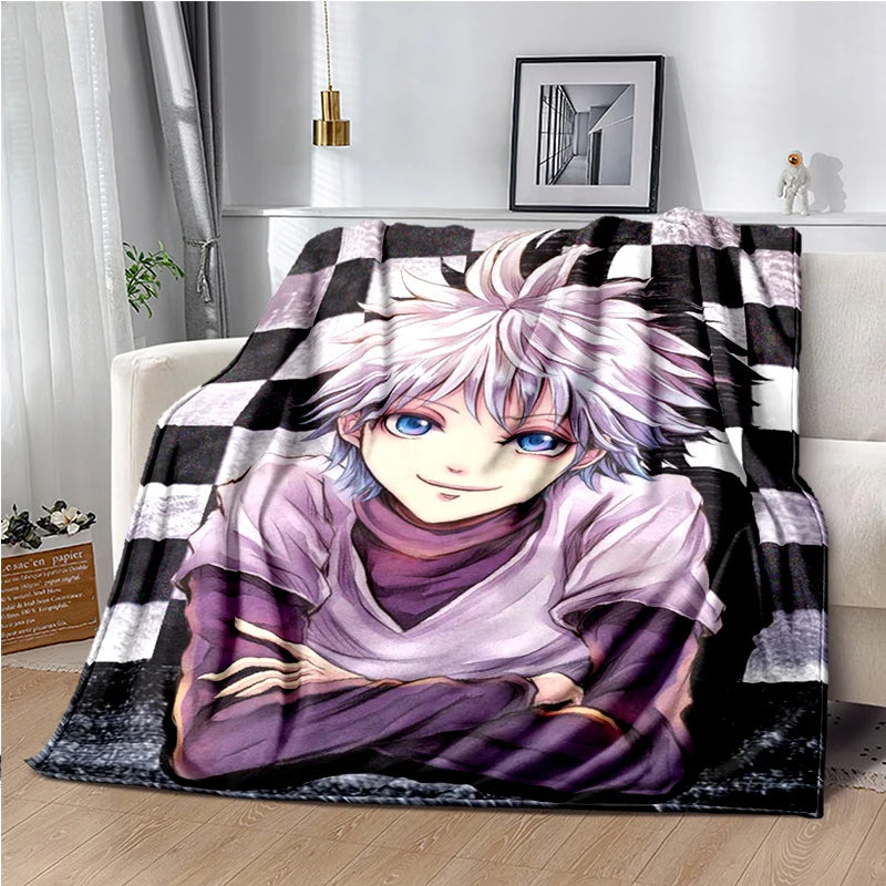 HUNTER X HUNTER Throw Blanket Anime Soft Cover Lightweight Warm Blankets