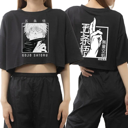 Anime Satoru Gojo Graphic Printed T-Shirt Women's Short T-Shirt