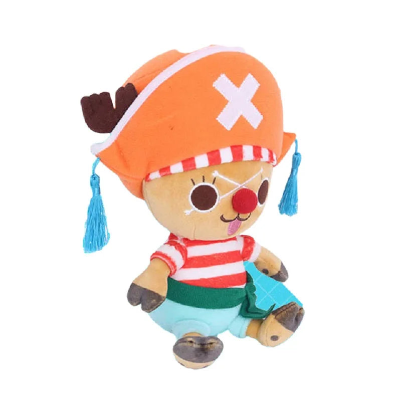 Original 25CM One Piece Anime Figures Plush Zoro Luffy Chopper Ace Law