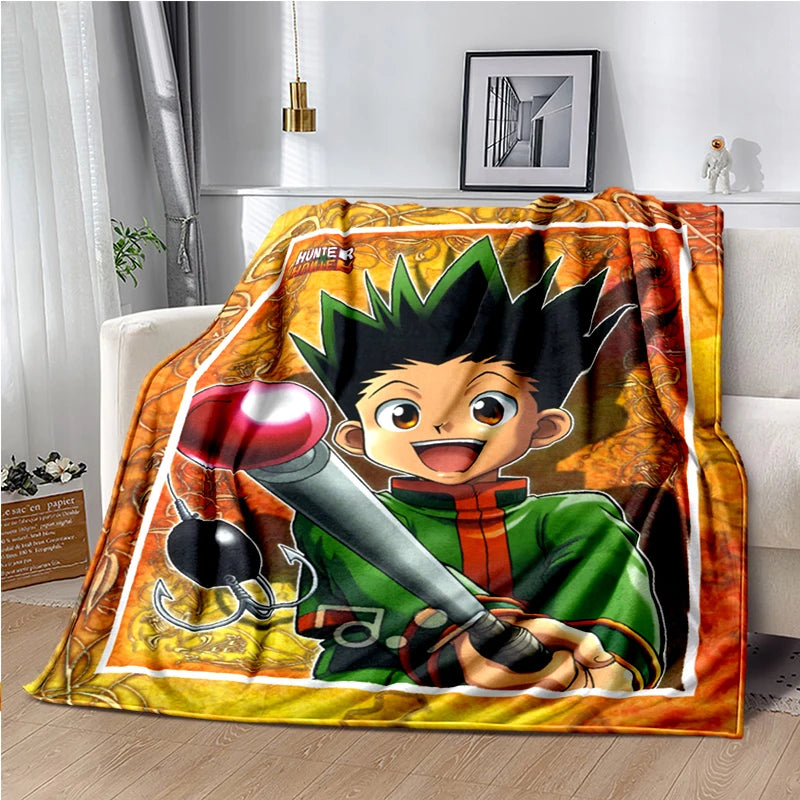 HUNTER X HUNTER Throw Blanket Anime Soft Cover Lightweight Warm Blankets