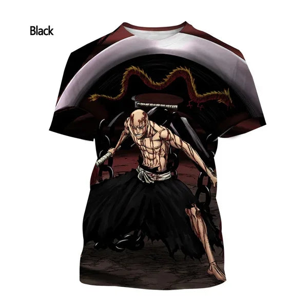 Casual Short-sleeved T-shirt Fashion Men's and Women's Japanese Anime BLEACH Printing T-shirt